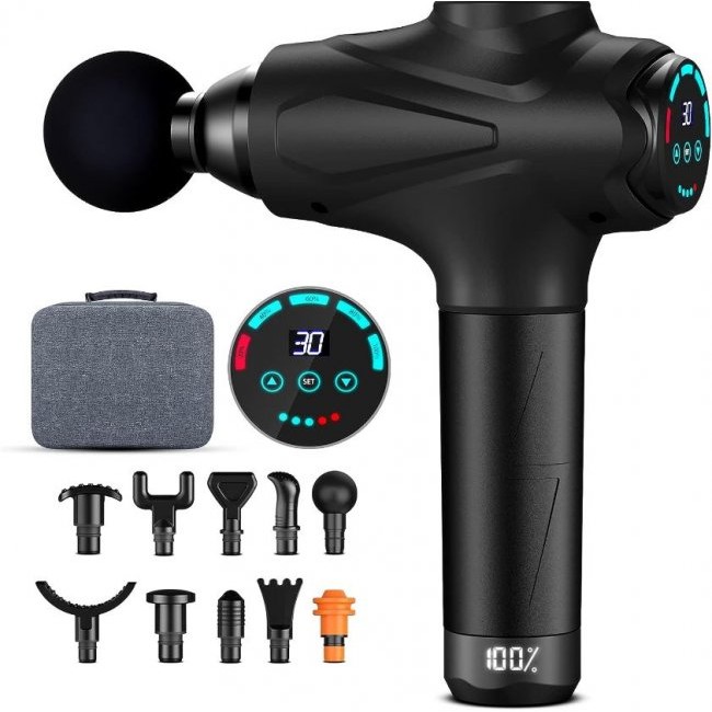 Масажен пистолет Bros Sport Massage gun  BR-11 - ЧЕРЕН -- BLACK