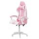 Геймърски стол Carmen 6311 РОЗОВ-БЯЛ