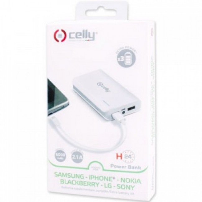 Външна Батерия POWER BANK Celly Universal Power Bank 6000 mAh