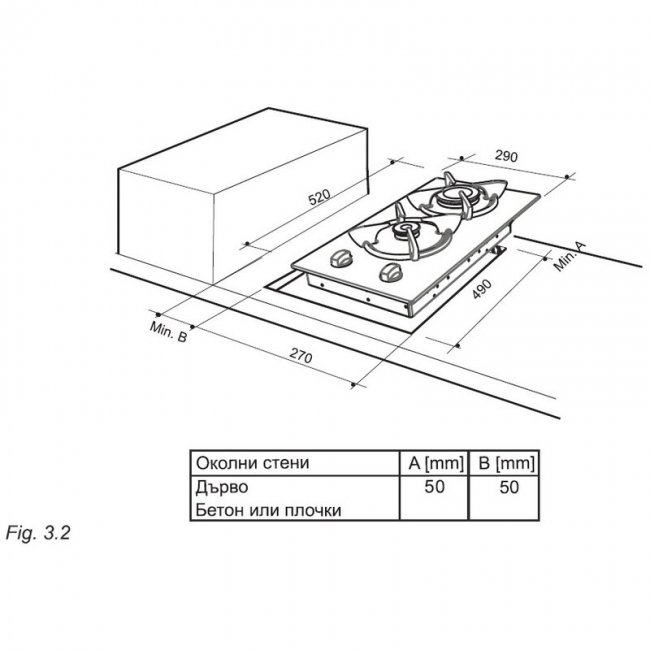 Плот за вграждане Crown VCG 30S/VCG 32S