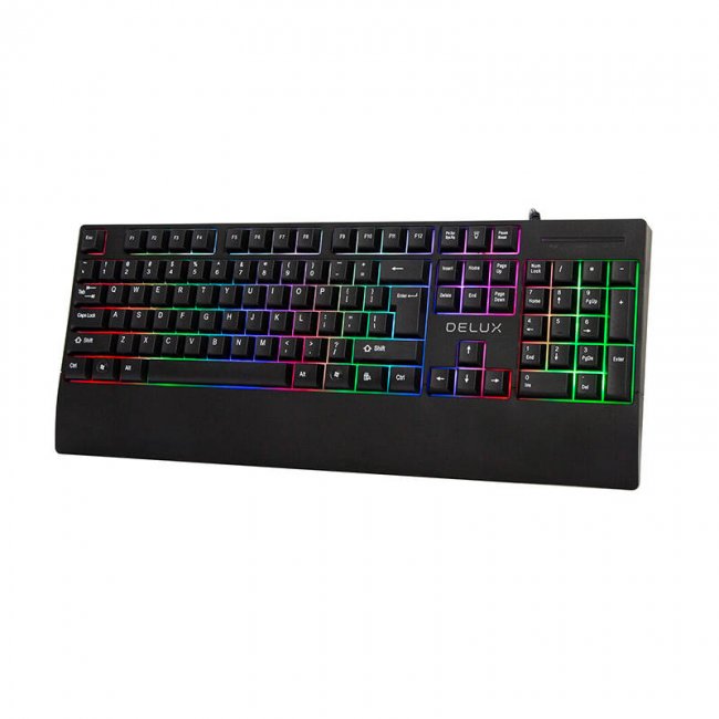 Клавиатура Delux K9852 RGB Геймърска клавиатура