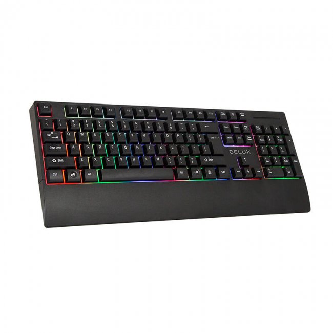 Клавиатура Delux K9852 RGB Геймърска клавиатура