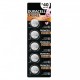 Duracell Battery (CR2032) Button Lithium, 3V - 5 броя
