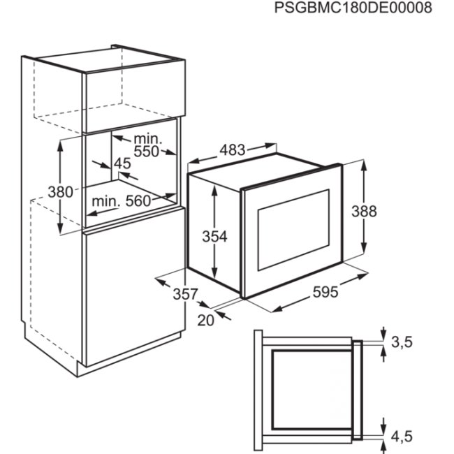 Микровълнова фурна за вграждане Electrolux LMS4253TMK
