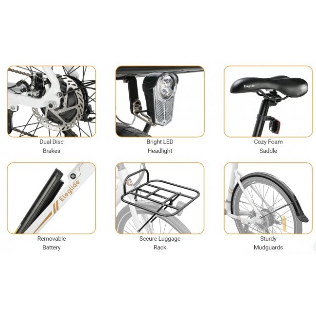 Електрически велосипед ELEGLIDE Electric City Bike Citycrosser 26''