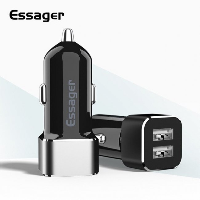 Зарядно устройство Essager Dual USB Car Charger