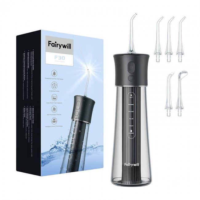 Зъбен душ FairyWill F30 Water Flosser - Безжичен зъбен душ