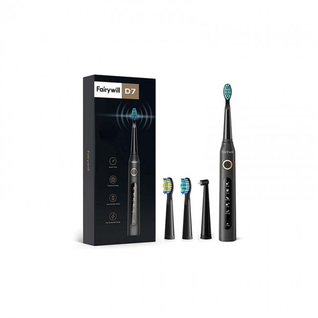 Електрическа четка за зъби FairyWill Sonic toothbrush FW-507 - ЧЕРЕН -- BLACK