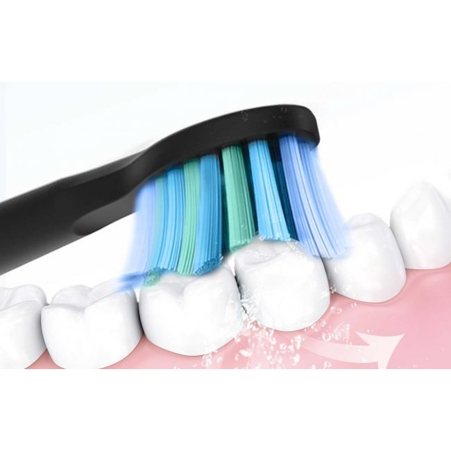 Комплект електрически четки за зъби FairyWill Sonic toothbrush FW-507 - ЧЕРЕН/РОЗОВ -- BLACK/PINK