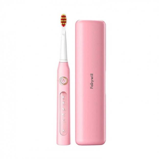 Електрическа четки за зъби FairyWill Sonic toothbrush FW-507 Plus - Звукова технология, комплект с калъф и накрайници