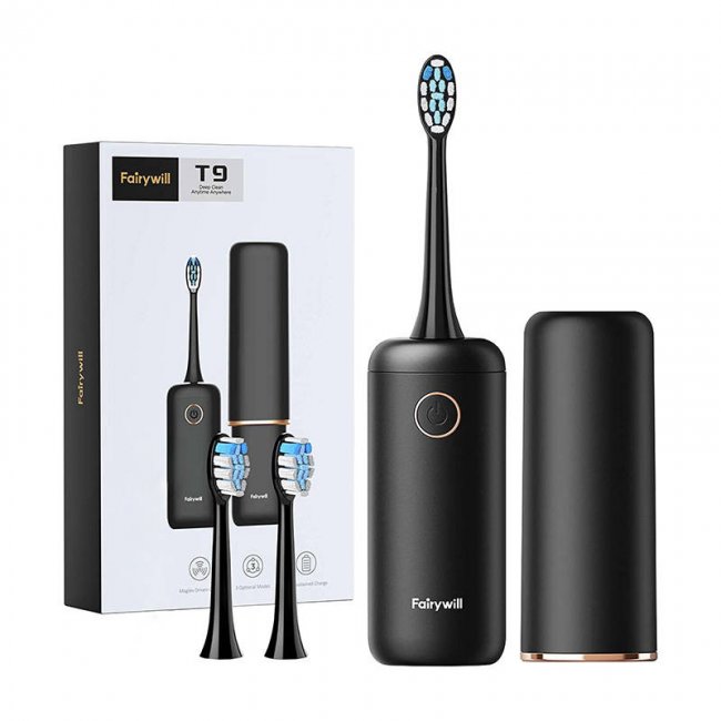 Електрическа четки за зъби FairyWill Sonic Toothbrush FWT9 - ЧЕРЕН -- BLACK