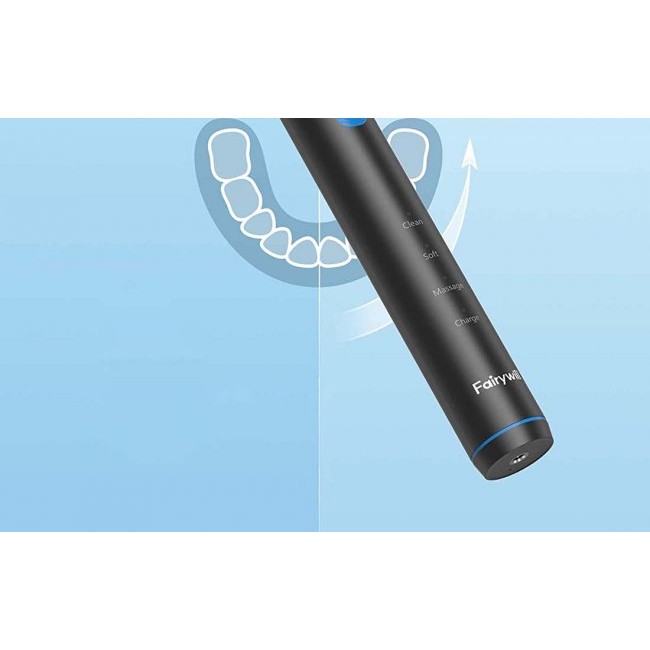 Електрическа четка за зъби FairyWill Sonic Toothbrush with head set FW-E6 - ЧЕРЕН -- BLACK