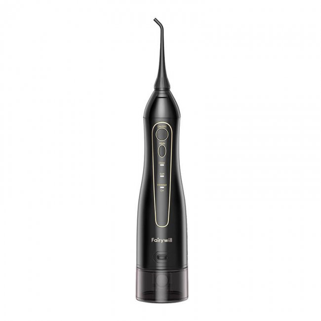 Електрическа четка за зъби FairyWill Sonic toothbrush with tip set and water fosser FW-5020E + FW-E11 - ЧЕРЕН -- BLACK