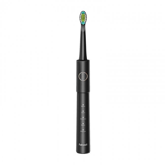 Електрическа четка за зъби FairyWill Sonic toothbrush with tip set and water fosser FW-5020E + FW-E11 - ЧЕРЕН -- BLACK
