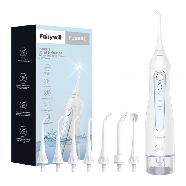 Зъбен душ FairyWill Water Flosser FW-5020E - Безжичен зъбен душ