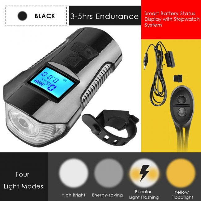 Аксесоар за велосипед Фар за колело Stopwatch horn bike lights FY-317