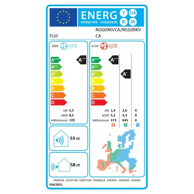 Подов климатик Fuji Electric RGG09KVCA/ROG09KVCA