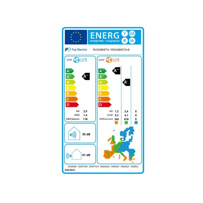 Климатик Fuji Electric RSG09KETE-B/ROG09КЕТА