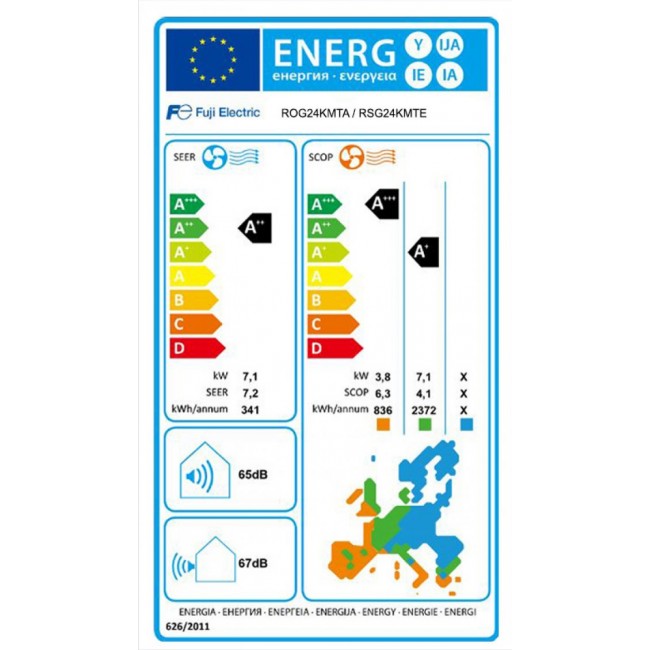 Климатик Fuji Electric RSG24KMTE/ROG24KMTA