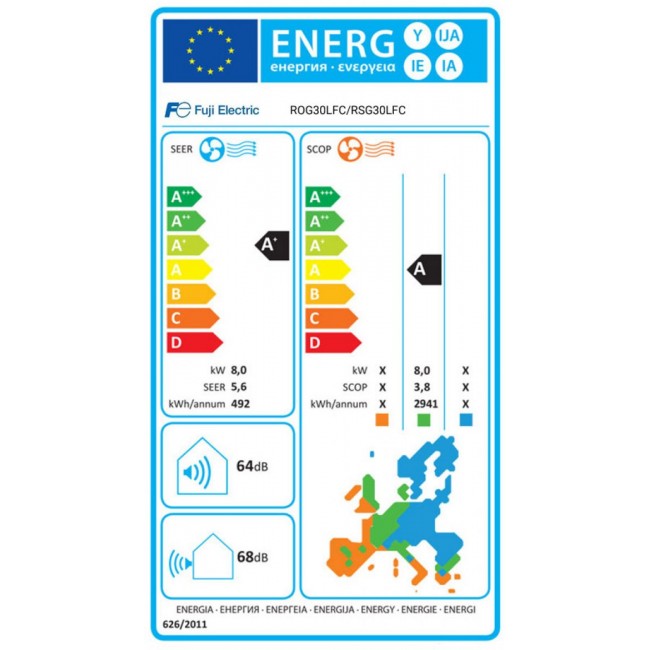 Климатик Fuji Electric RSG30LFCA/ROG30LFT