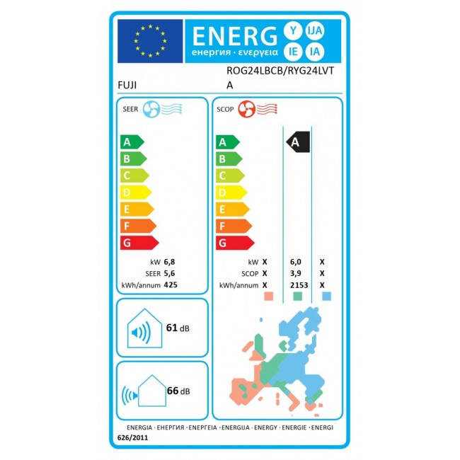 Подов климатик Fuji Electric RYG24LVTA/ROG24LBCB