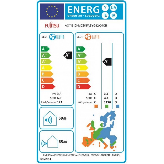 Климатик Fujitsu ASYG09KMCB/AOYG09KMCBN NORDIC
