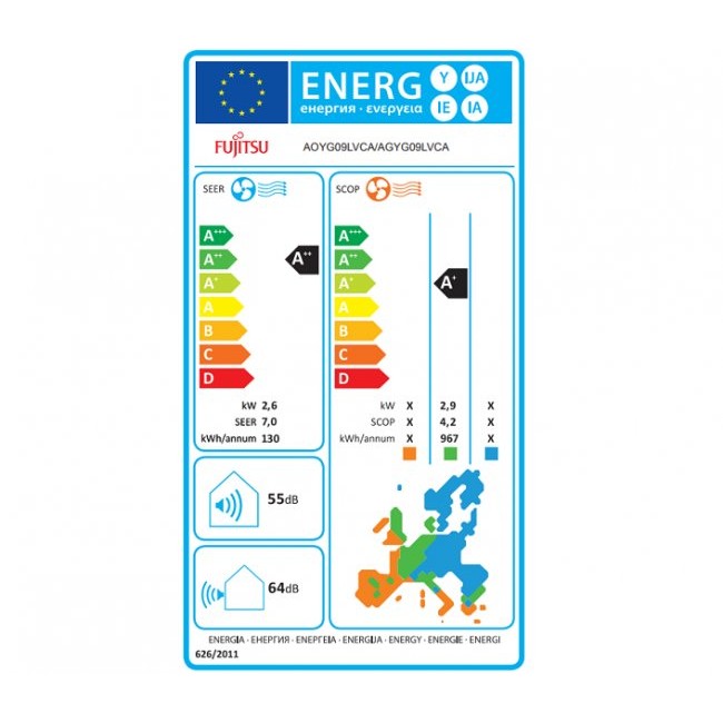 Подов климатик Fujitsu ASYG09KVCA