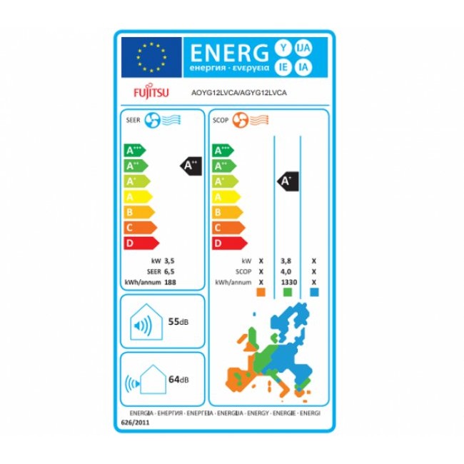 Подов климатик Fujitsu ASYG12KVCA