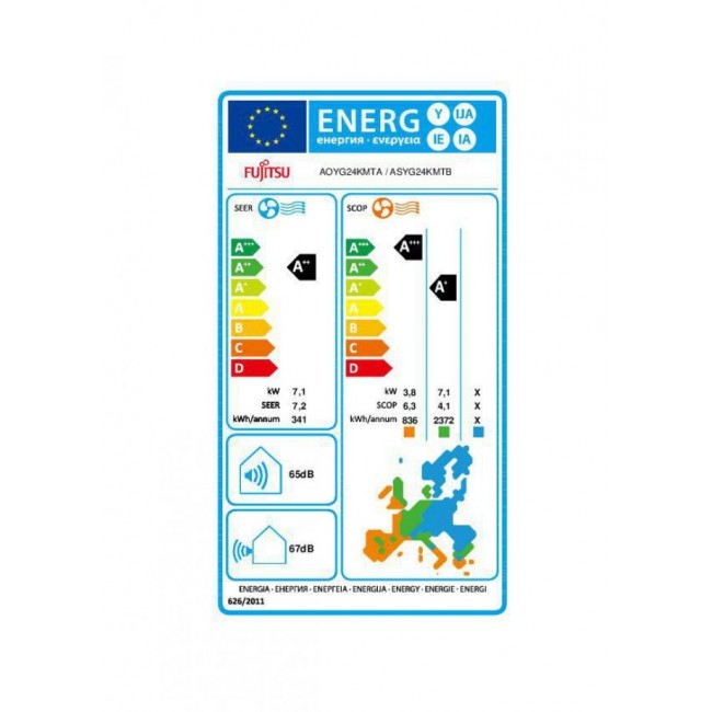 Климатик Fujitsu ASYG24KMTE Optional Wi-Fi