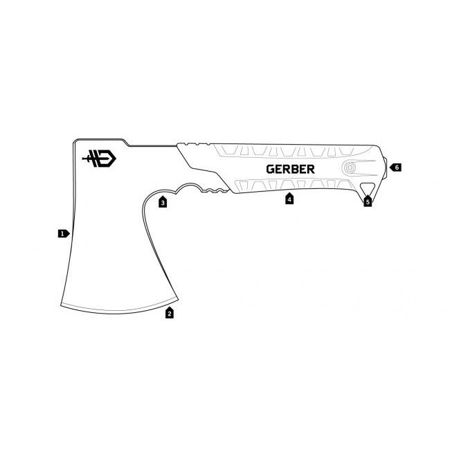 Инструмент Gerber БРАДВА PACK HATCHET FLAT SAGE GREN STONEWASH