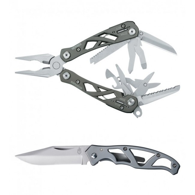 Мултифункционални инструменти Gerber КОМПЛЕКТ МУЛТИТУЛ SUSPENSION + СГЪВАЕМ НОЖ PARAFRAME MINI