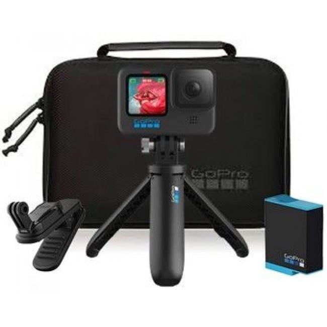 Камера за Екстремни Спортове GoPro HERO 10, Swivel Clip, Battery, Shorty Tripod (CHDRB-101-CN)