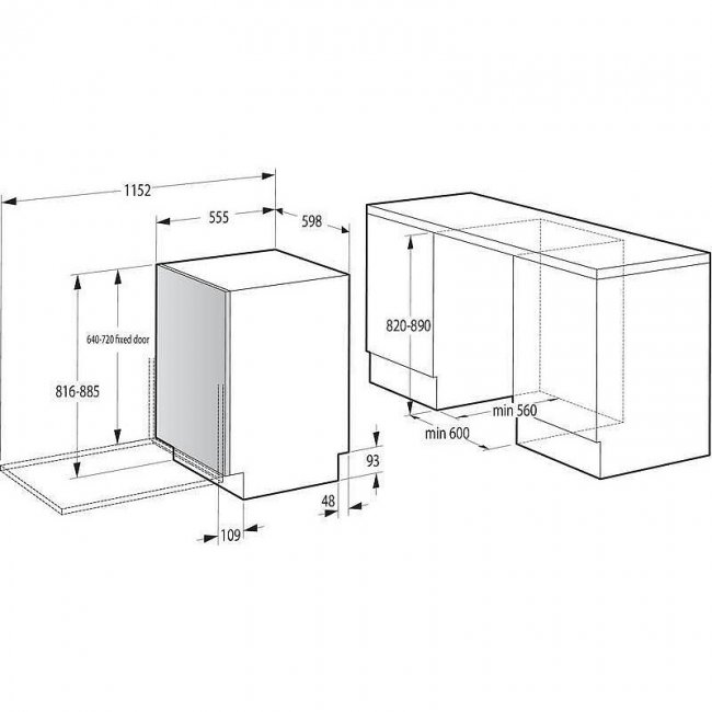 Съдомиялна машина за вграждане Gorenje GV643D90