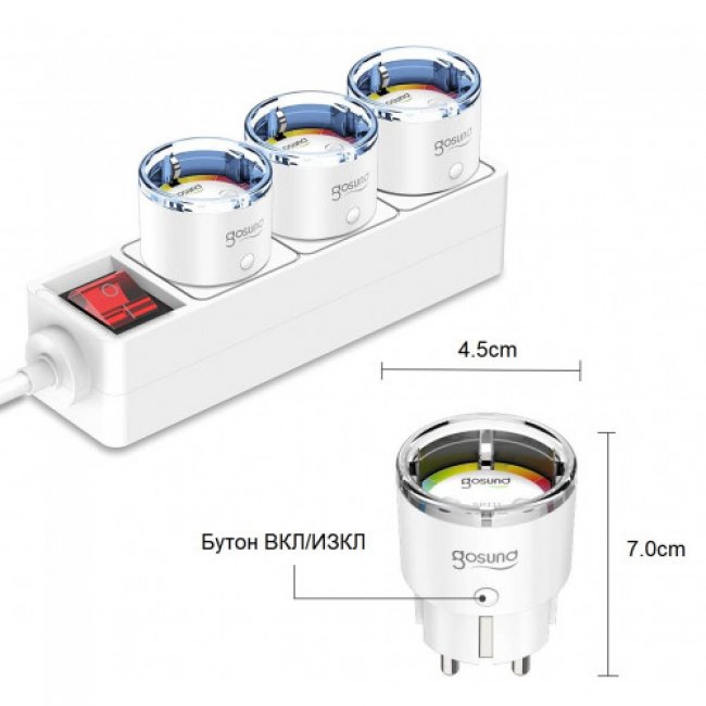 Смарт контакт, разклонител Gosund WiFi Smart Plug SP111