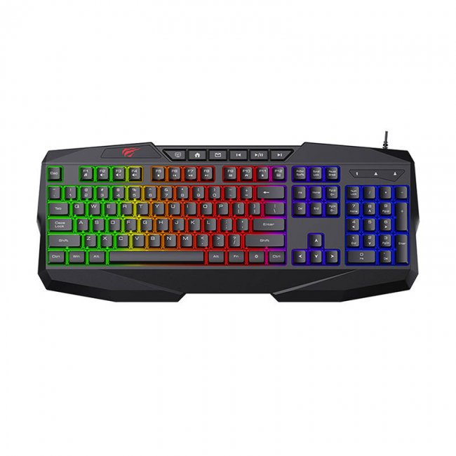 Геймърска клавиатура HAVIT KB878L RGB - ЧЕРЕН -- BLACK