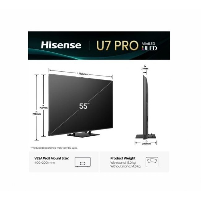 Телевизор Hisense 55U7Q PRO  