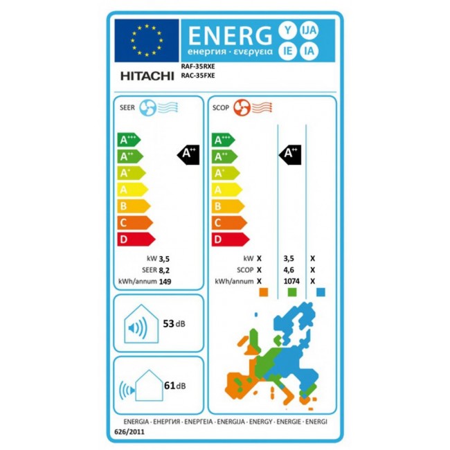 Подов климатик Hitachi RAF-35RXE/RAC-35FXE
