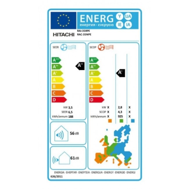 Касетъчен климатик Hitachi RAI-35RPE/RAC-35NPE