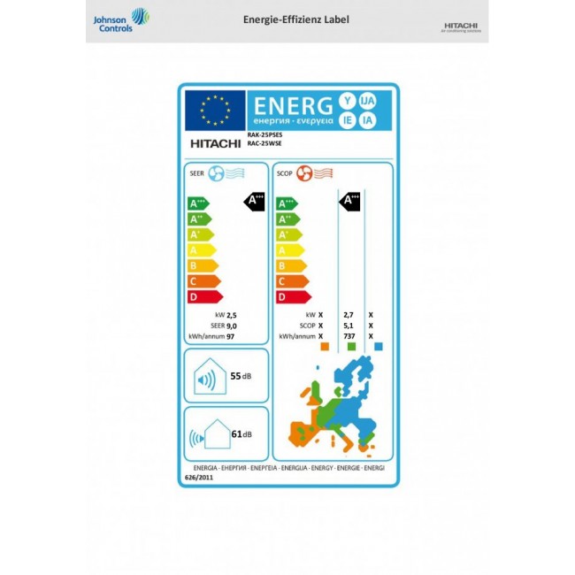 Климатик Hitachi RAK-25PSES/RAC-25WSE