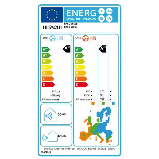 Климатик Hitachi RAK-25PSEW/RAC-25WSE