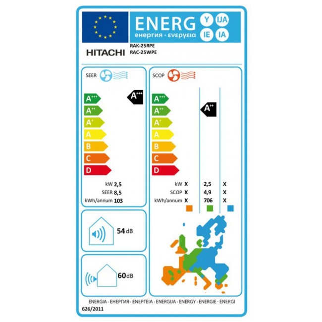 Климатик Hitachi RAK-25RPE/RAC-25WPE