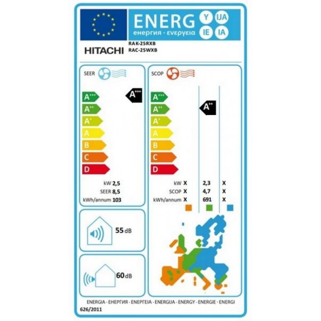 Климатик Hitachi RAK-25RXB/RAC-25WXB