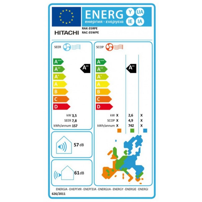 Климатик Hitachi RAK-35RPE/RAC-35WPE