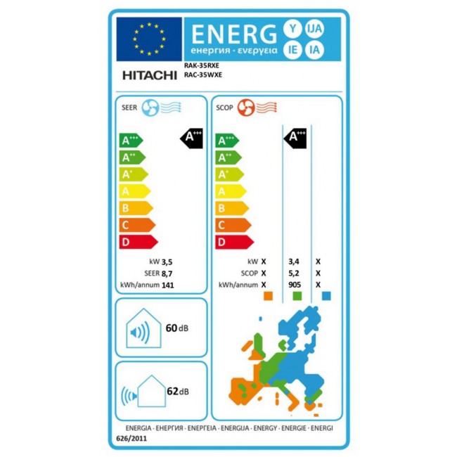 Климатик Hitachi RAK-35RXE/RAC-35WXE