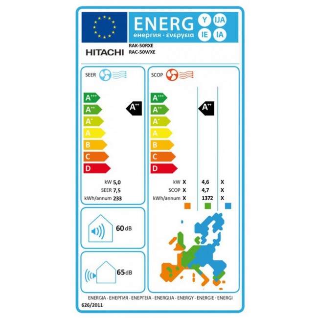 Климатик Hitachi RAK-50RXE/RAC-50WXE
