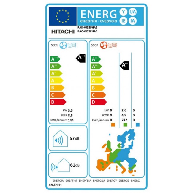 Климатик Hitachi RAK-VJ35RHAE/RAC-VJ35WHAE