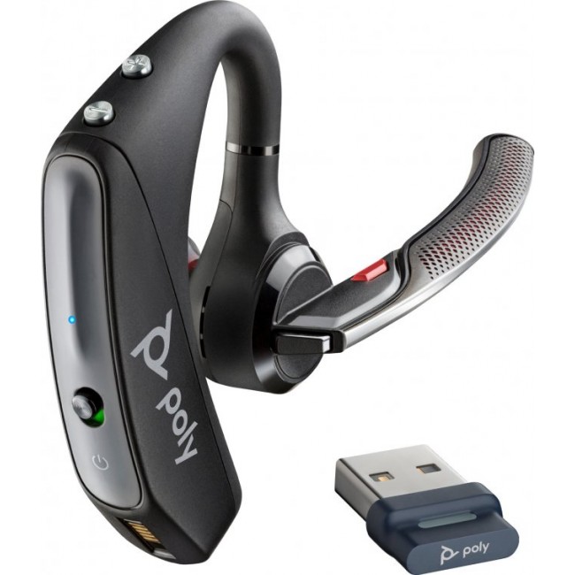 Bluetooth Handsfree слушалка HP Poly Voyager 5200 UC + BT600 Dongle