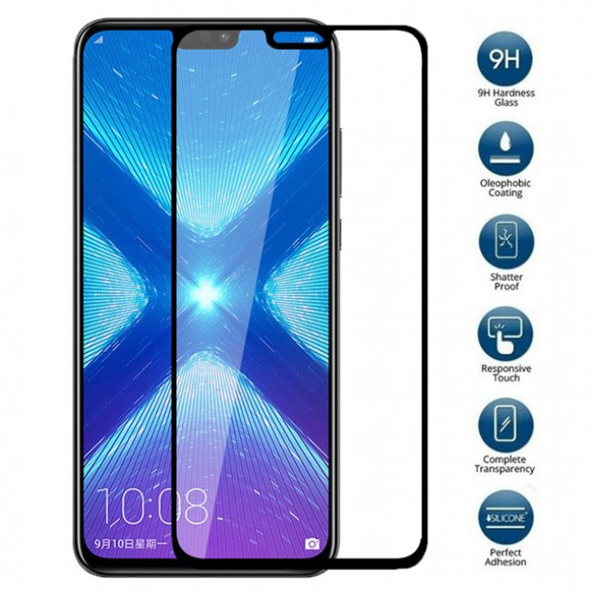 Стъклен Протектор за мобилен телефон Huawei Honor 8X  Glass Protector 9D - Стъклен Протектор