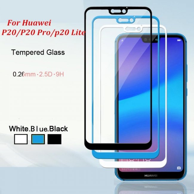 Стъклен Протектор за мобилен телефон Huawei P20 Lite Glass Protector 9D - Стъклен Протектор