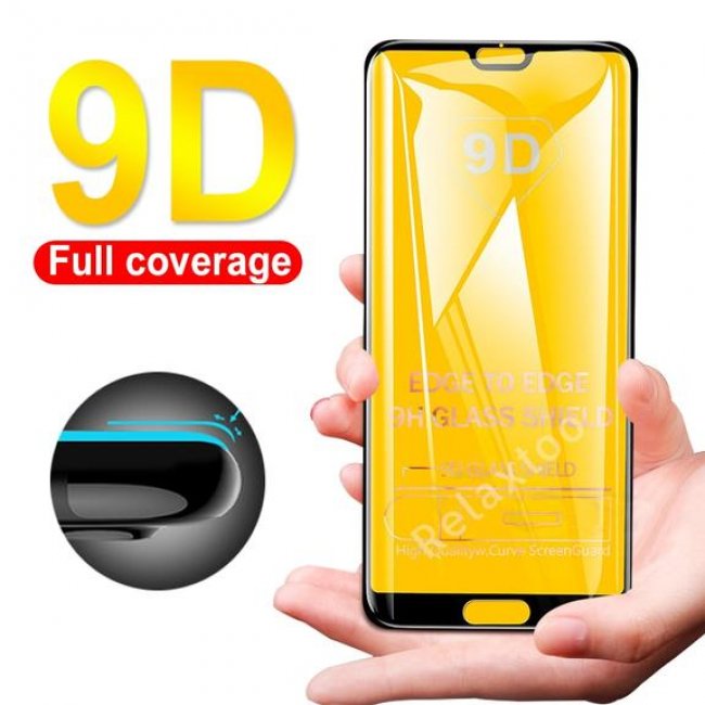 Стъклен Протектор за мобилен телефон Huawei P20 Pro full glass 9D